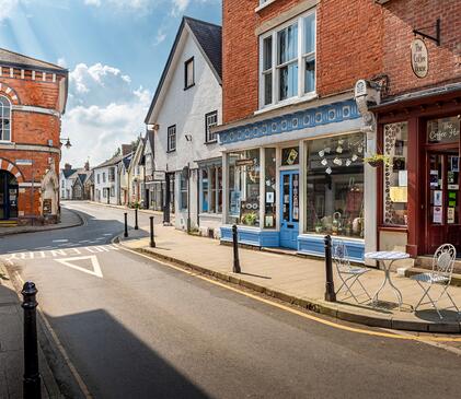 Presteigne market town, Wales. Close to Rockbridge Park.