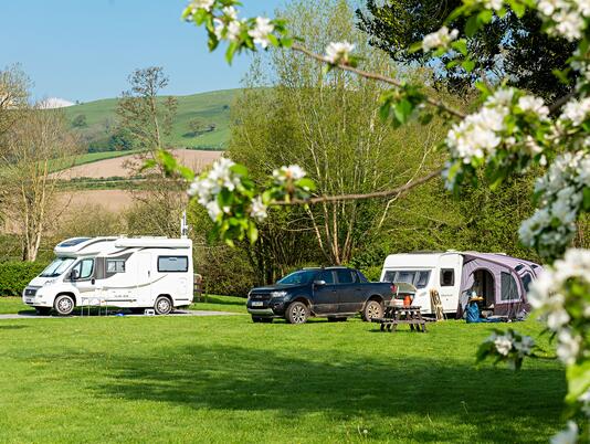 Camping in May at Rockbridge Country Holiday Park, Wales