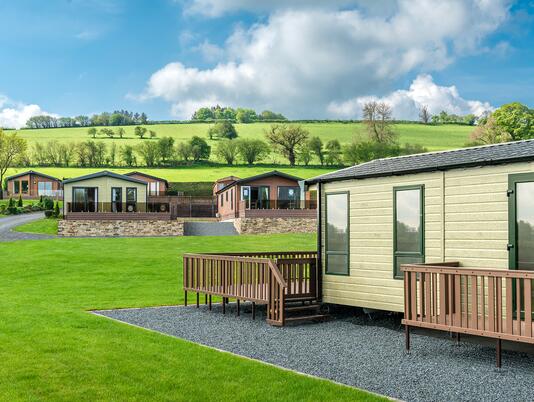 The Reteat at Rockbridge. Luxury holiday lodge development, Wales