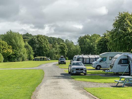 Seasonal touring pitches in Wales at Rockbridge Park