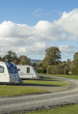 5 star touring caravan tent site, Presteigne, Wales