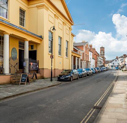 Presteigne market town, Wales. Close to Rockbridge Park.