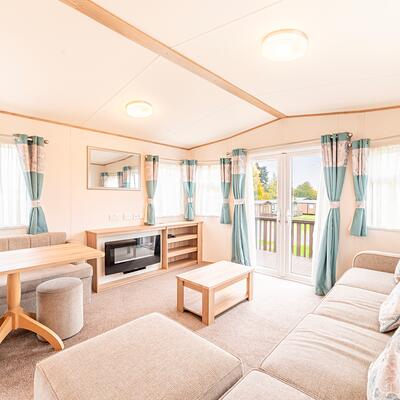 ABI Oakley static caravan holiday home for sale at Arrow Bank 5 star caravan park. - Lounge photo